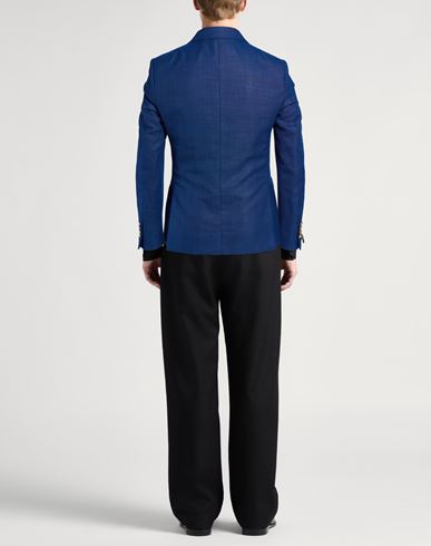 Man Blazer Bright blue Size 36 Polyester, Viscose, Elastane
