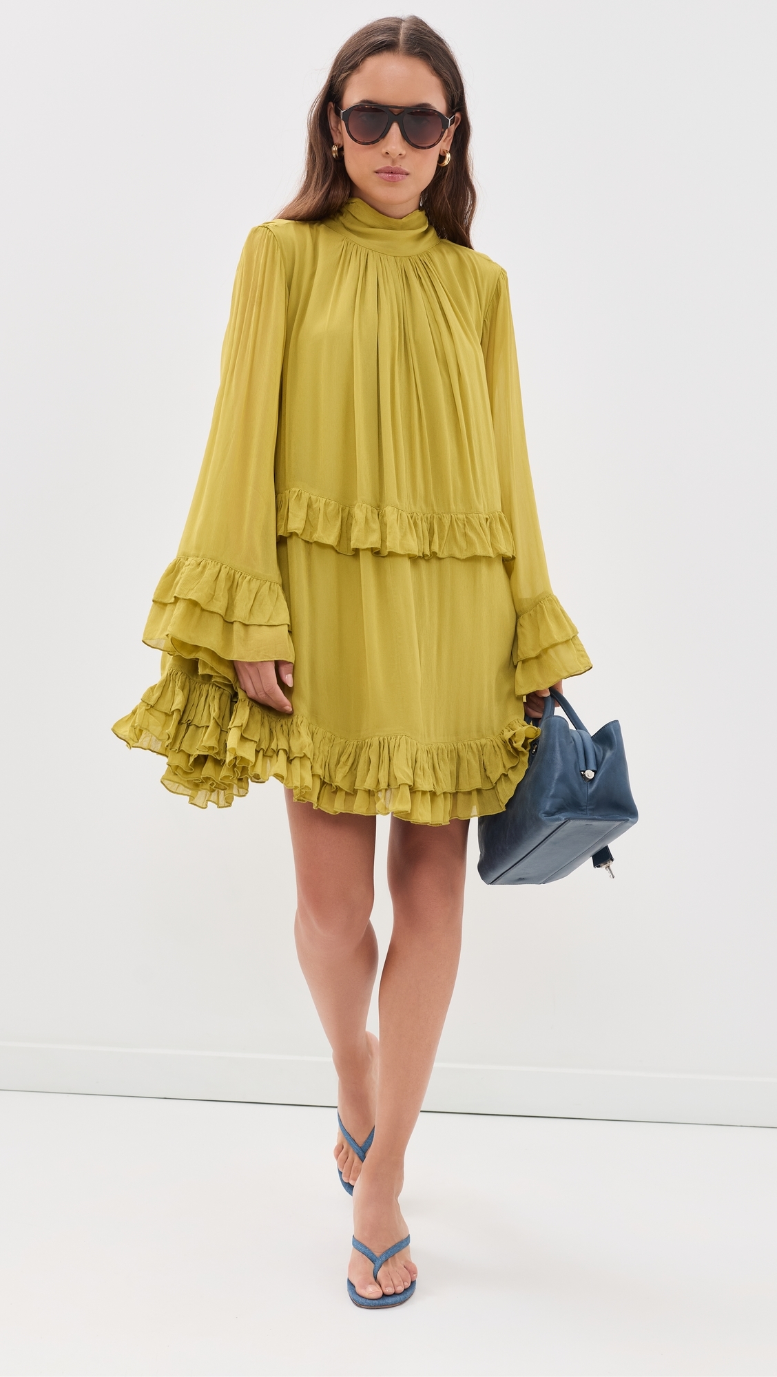 Lena Dress Chartreuse