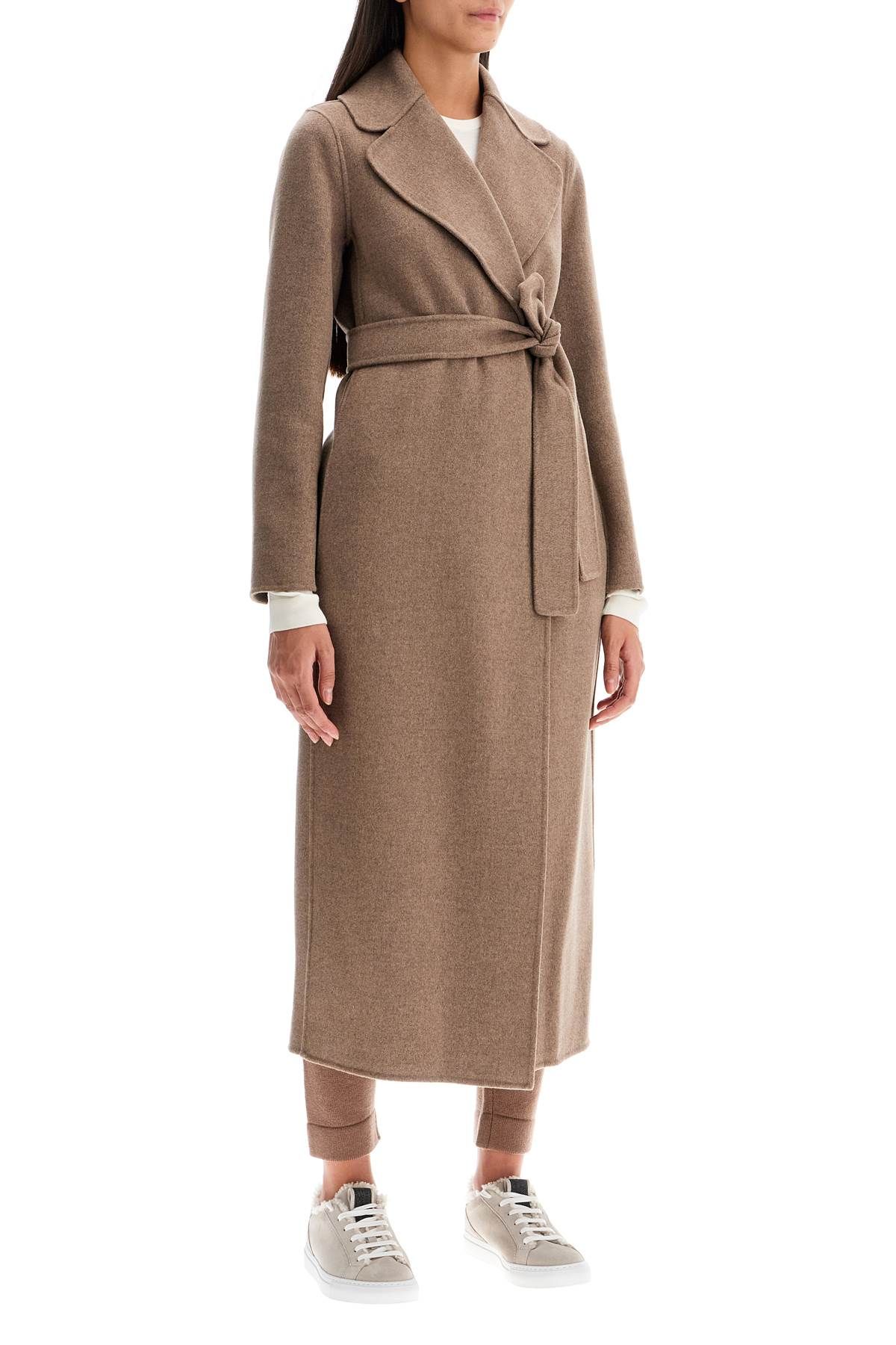 Poldo wrap coat in virgin wool