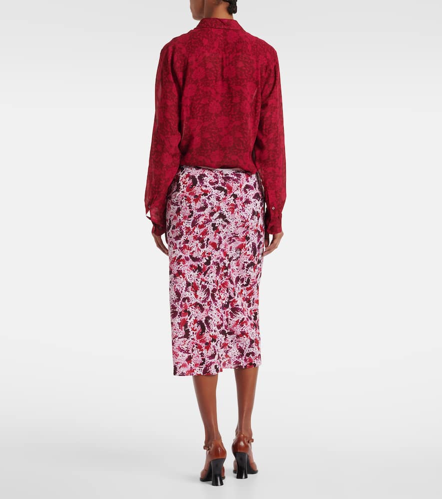 Floral pencil skirt