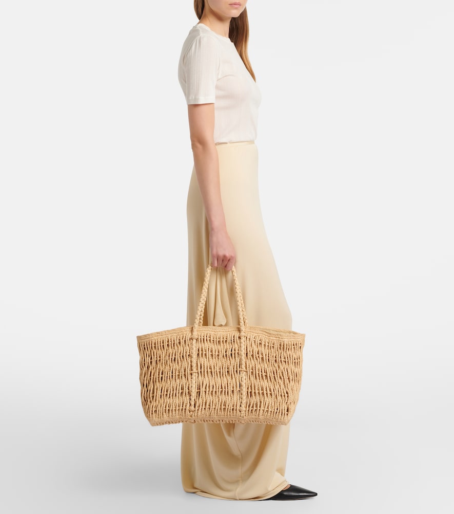 Georgica Large raffia tote bag