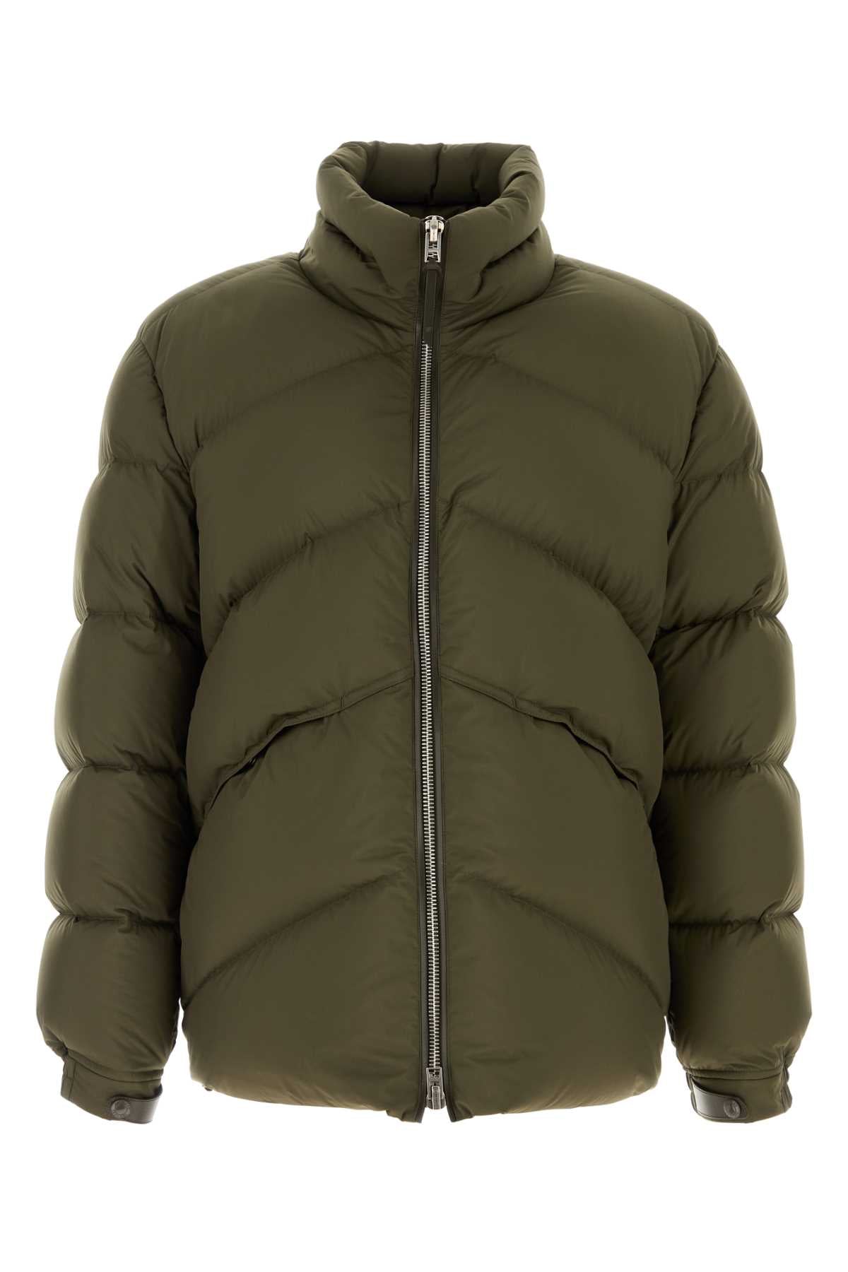 Microfiber Down Jacket — Olive Green