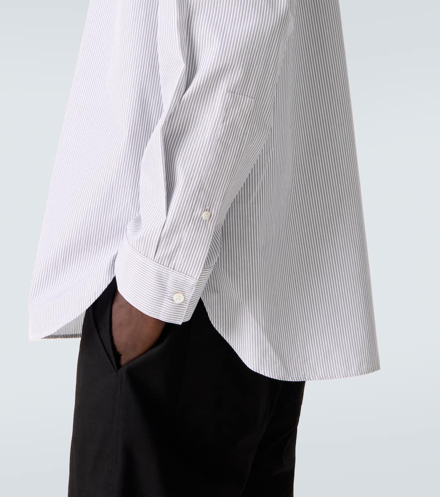 X Aaron Levine Nick striped cotton shirt