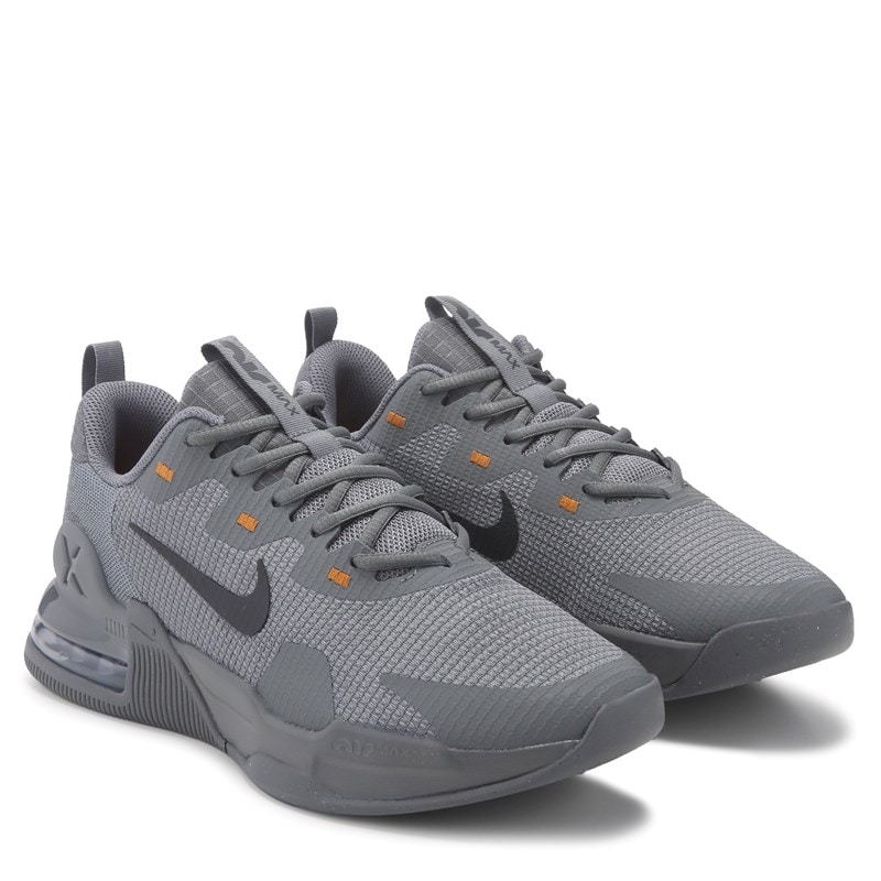 Men's Air Max Alpha Trainer 5 Sneakers (Grey/Black/Orange)