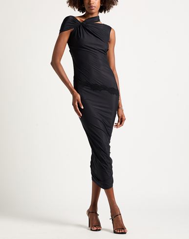 Woman Midi dress Black Size 4 Polyamide, Lycra