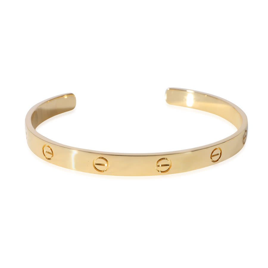 Pre-Owned Love Cuff Bracelet in 18k Yellow Gold (Size 20)