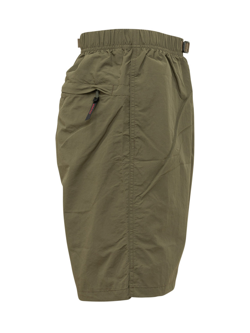 Green Solid Shorts