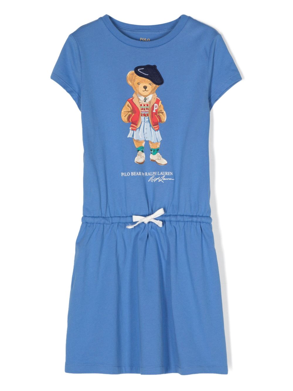 Polo Bear cotton dress - Blue