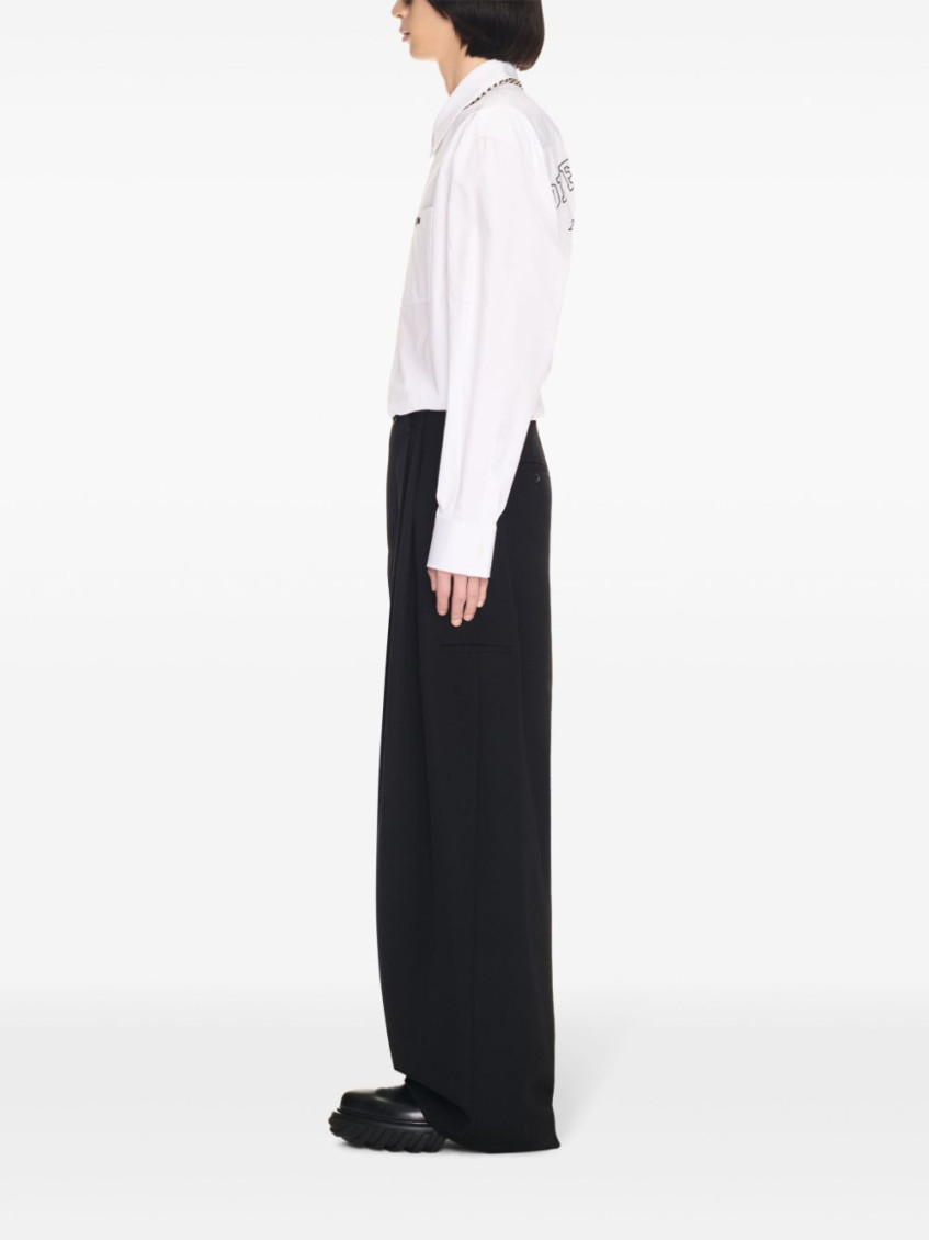 OW darted tailored trousers - Black
