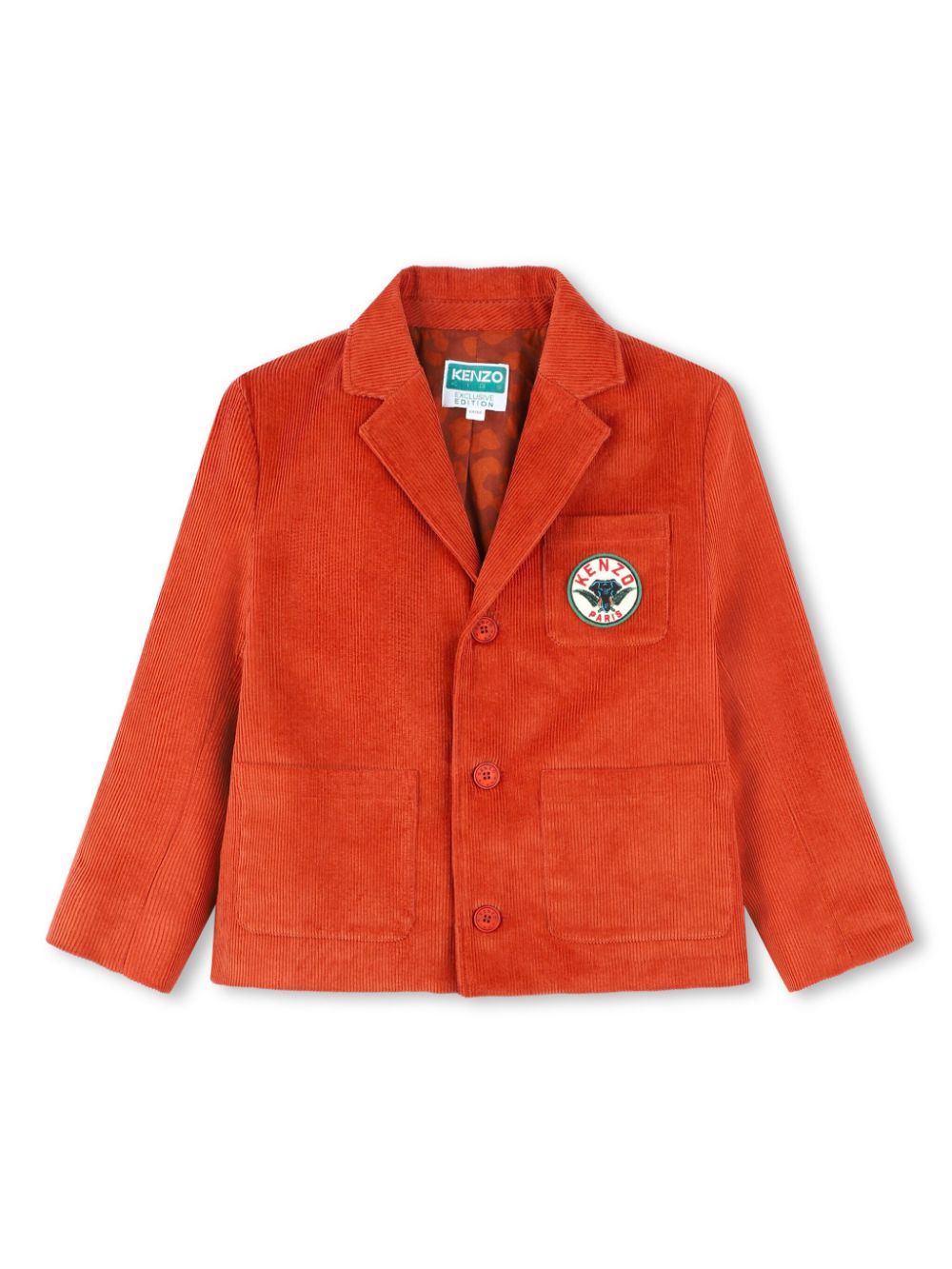 Embroidered-logo jacket - Orange