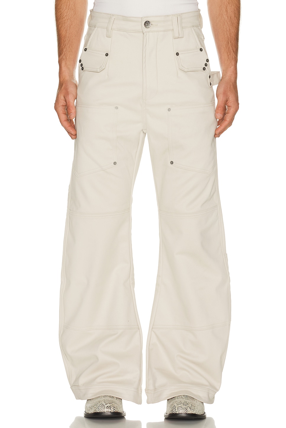 Kody Phillips Rivet Pants in French Beige - Beige. 36 also