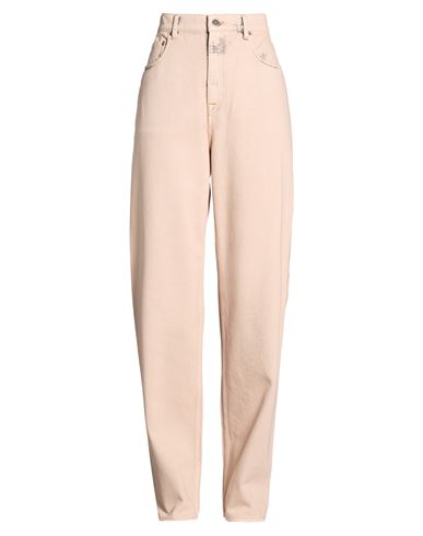 Woman Jeans Beige Size 25 Polyester, Cotton
