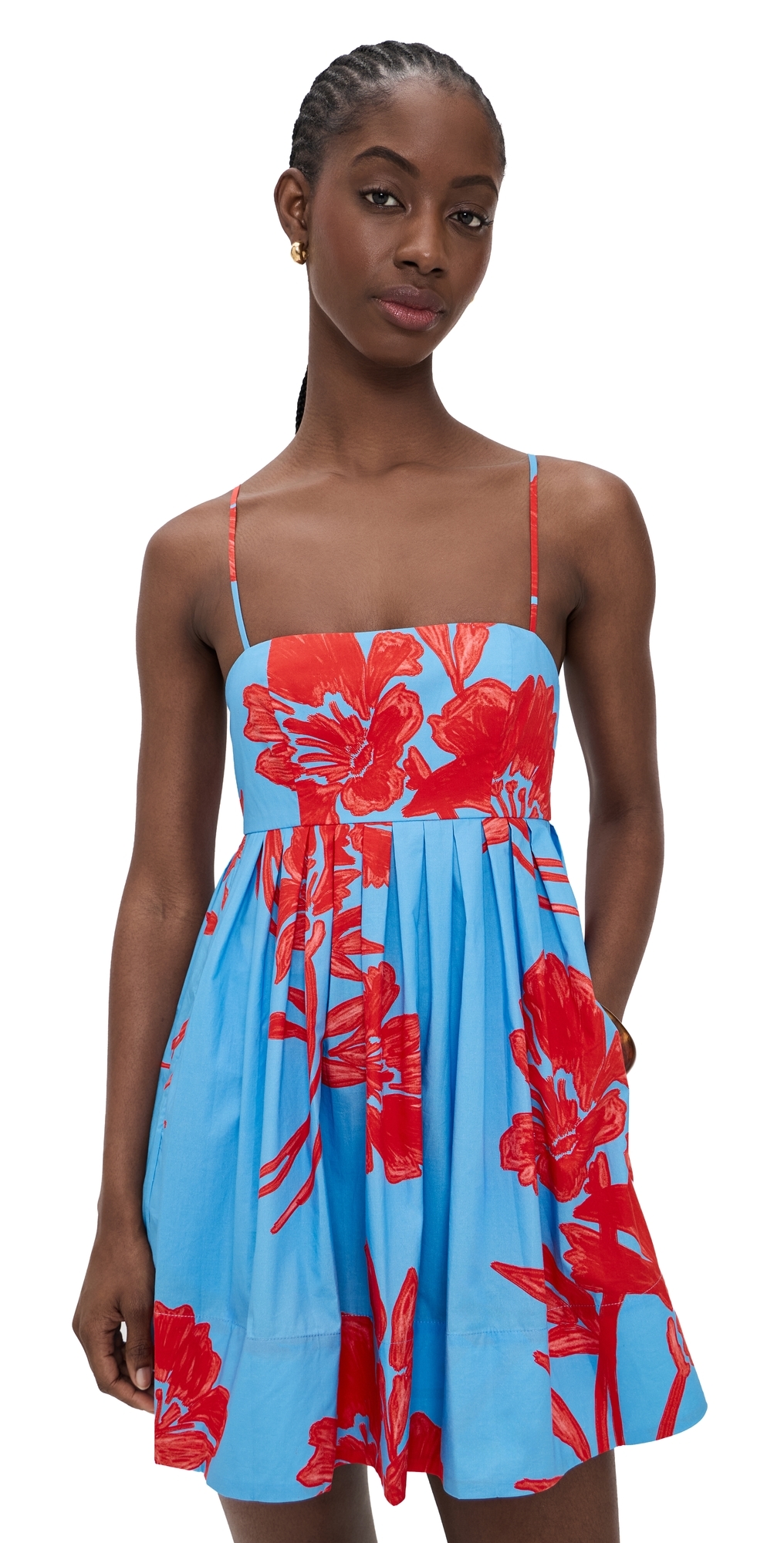 Leo Mini Dress Flora Shadow Sky