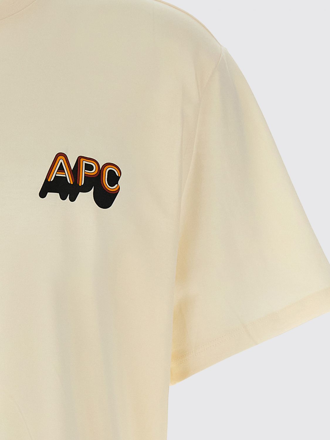A.P.C. logo-print T-shirt - Neutrals