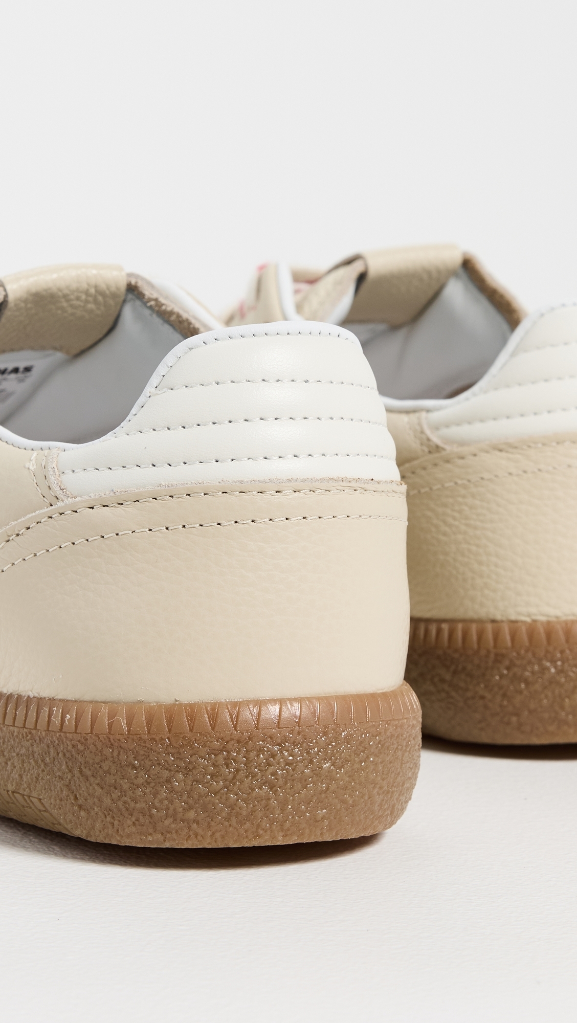 Tb.490 Rife Grain Cream Leather Sneakers Cream