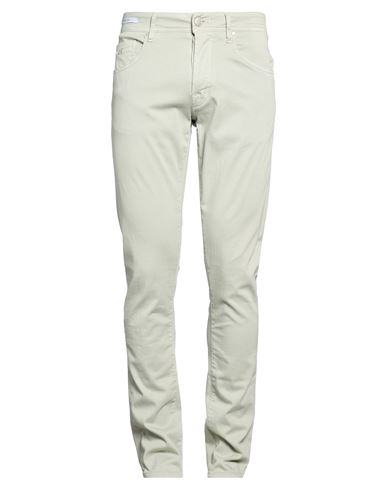 Man Jeans Light green Size 32 Cotton, PES, Elastane