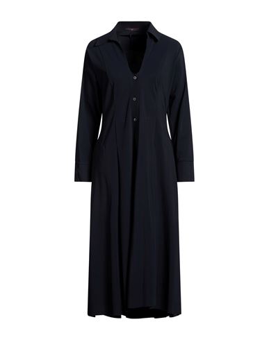 Woman Midi dress Midnight blue Size 10 Nylon, Elastane