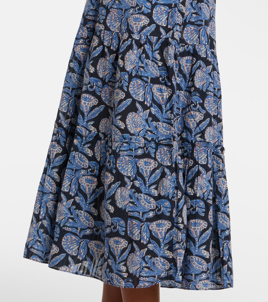 Aydin floral cotton-blend midi dress
