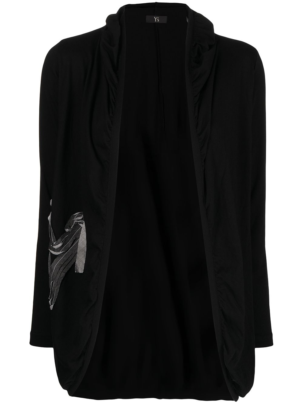 Logo-patchwork cardigan - Black