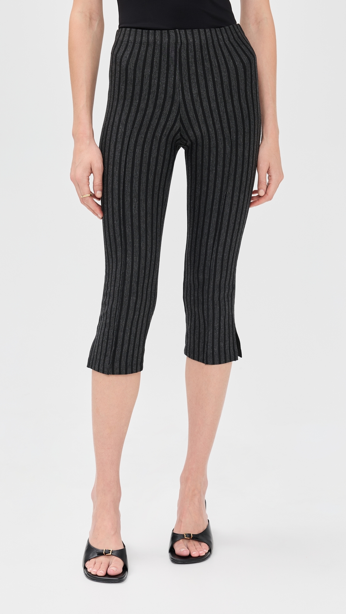 Delilah Pants Charcoal/Black Stripe
