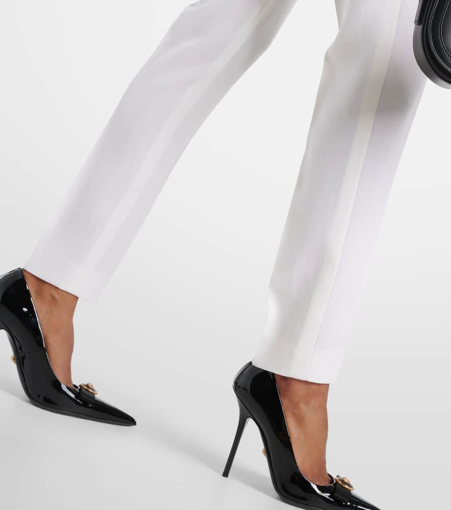 High-rise wool slim pants