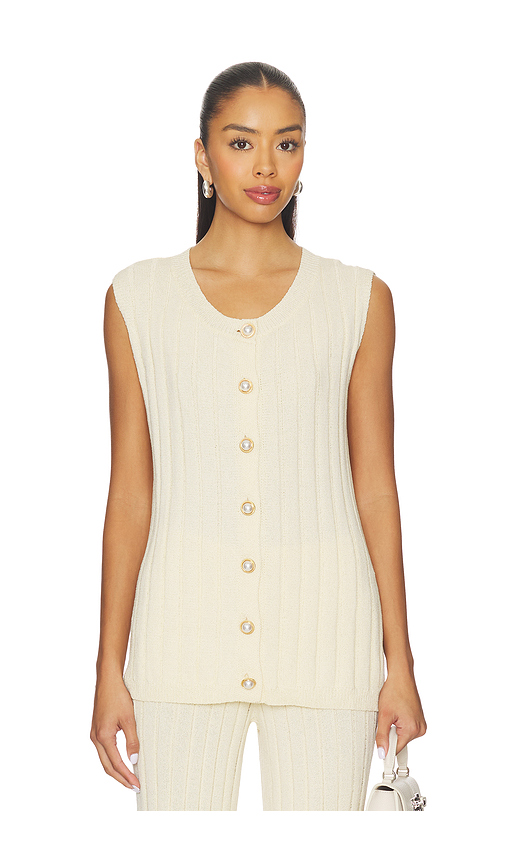 SNDYS Baha Ribbed Top in Cream. M. Also in