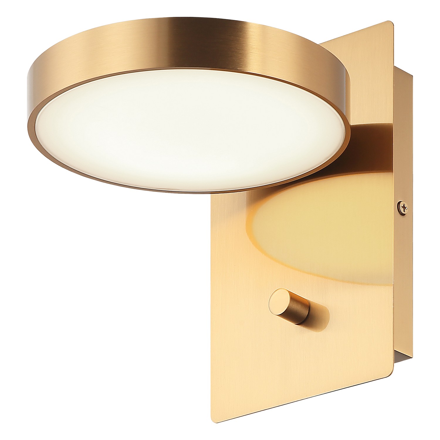 Aged Gold Brass LED Wall Sconce from the Azton Collection