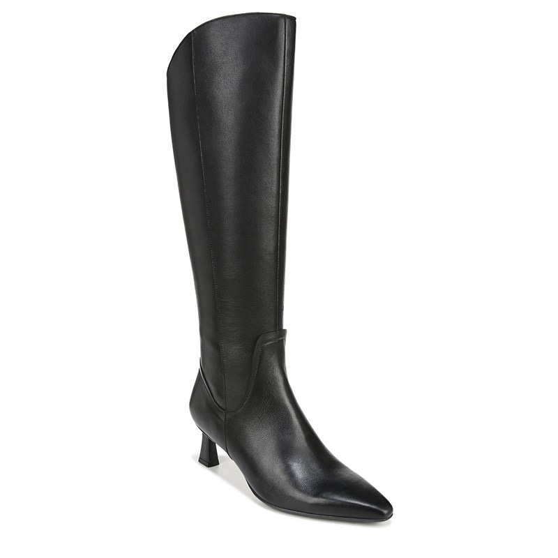 Deesha Narrow Calf Knee High Boots, Black Leather