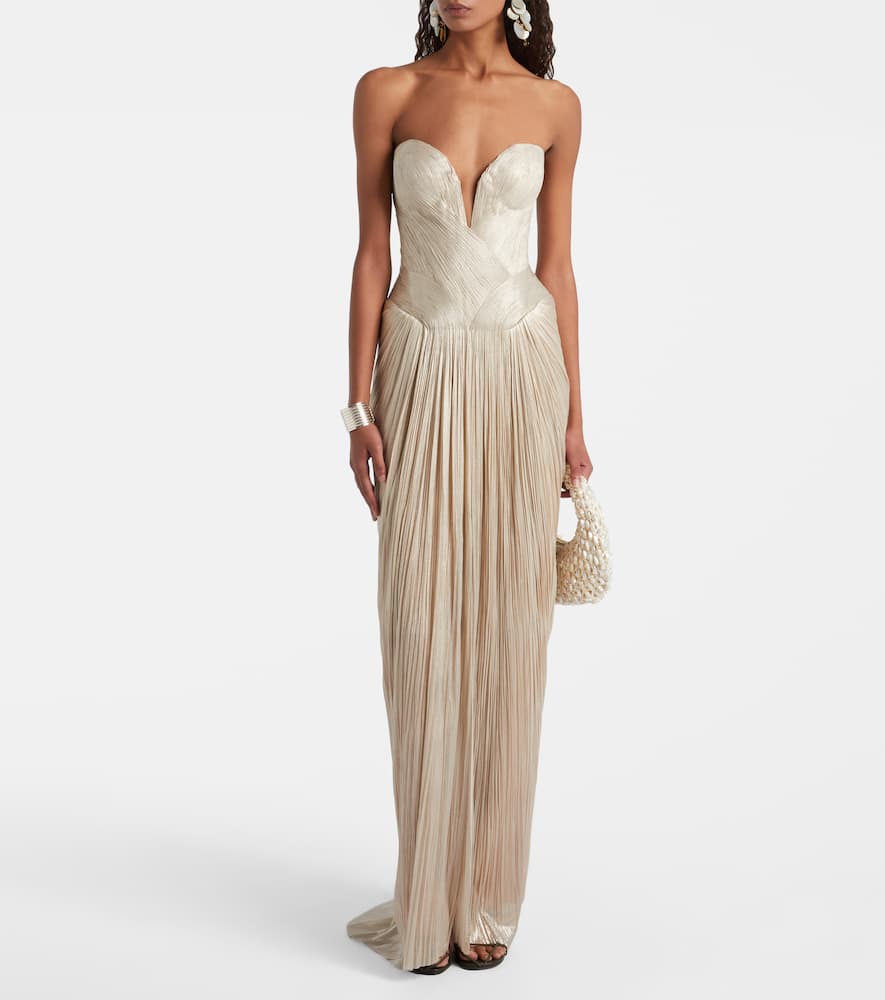 Noor silk tulle corset gown
