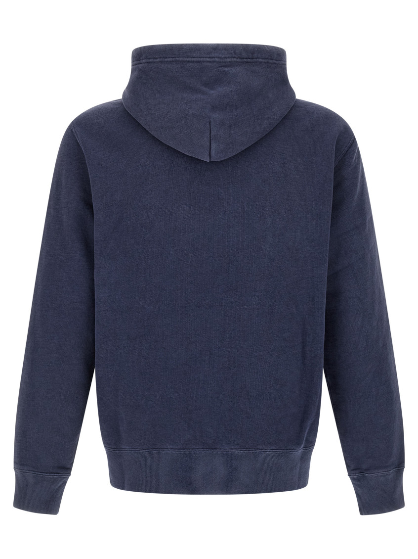 Blue Vintage Print Hoodie