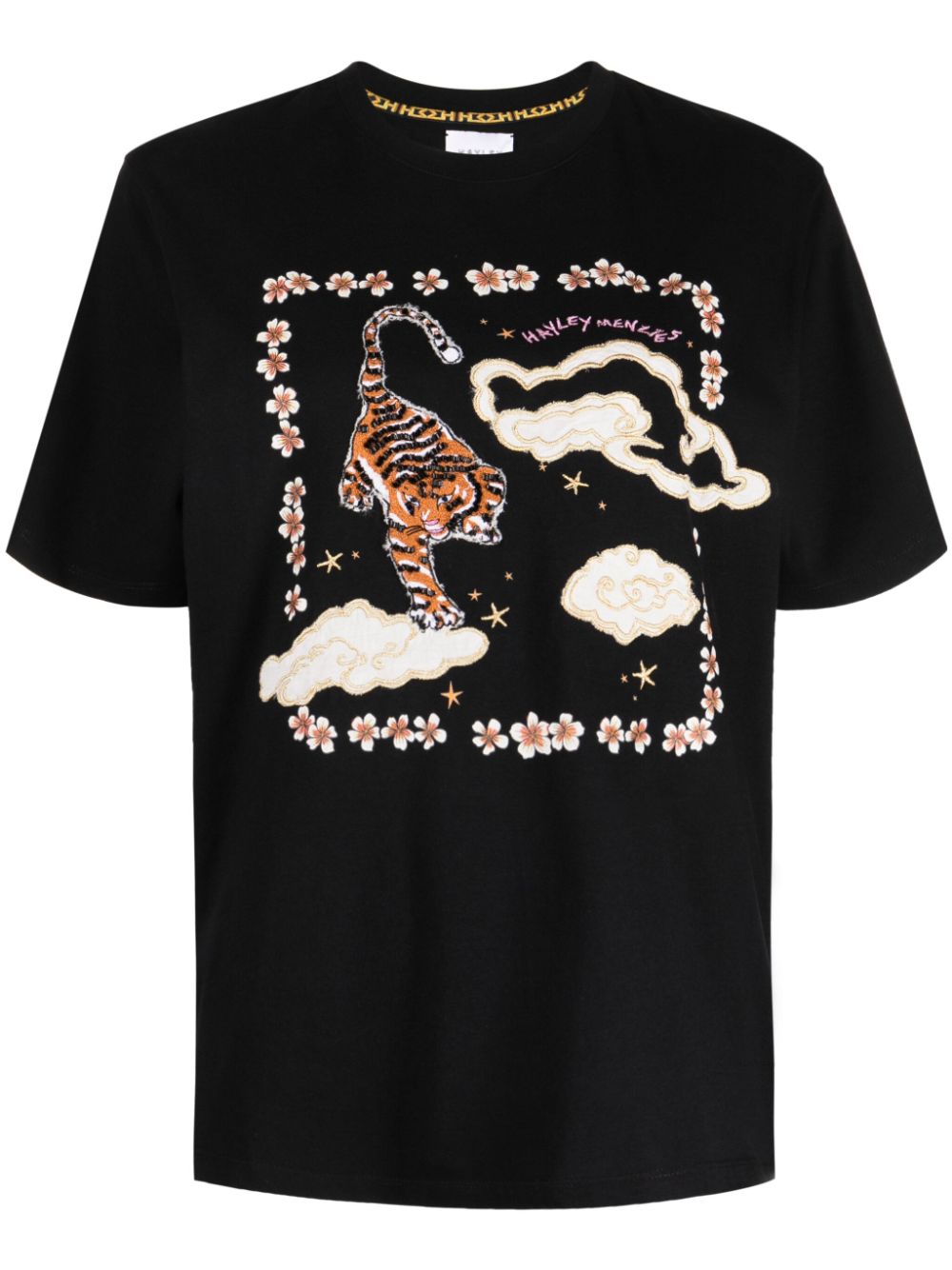 Graphic-print cotton T-shirt - Black