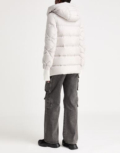 Woman Puffer Light grey Size 4 Polyester, Polyamide