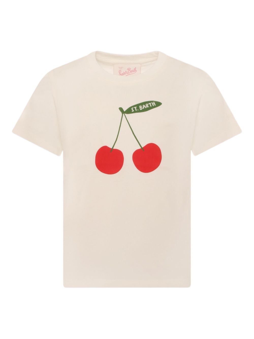 Cherry-print T-shirt - Neutrals