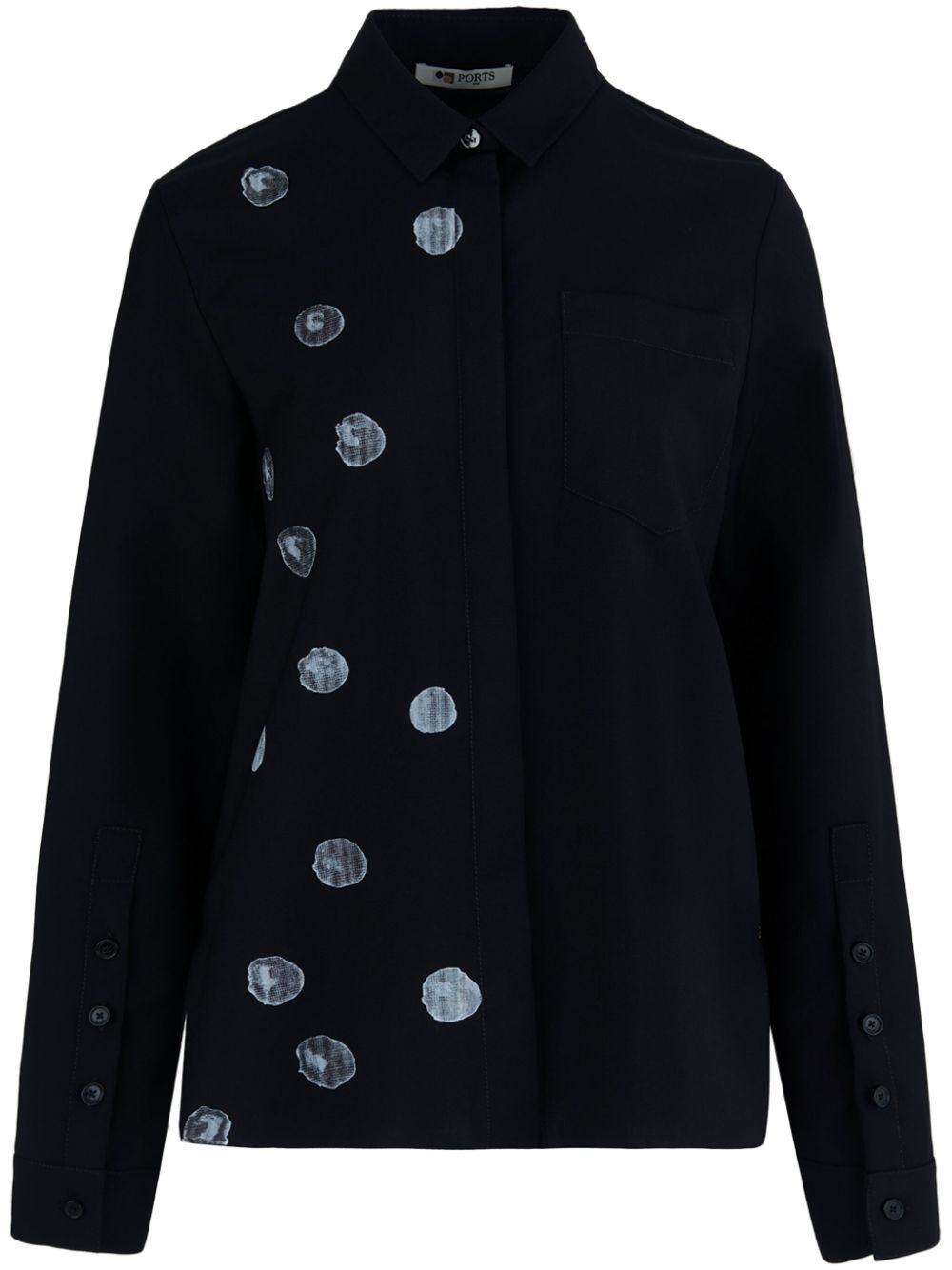 Alpine Ice Cube Print shirt - Black