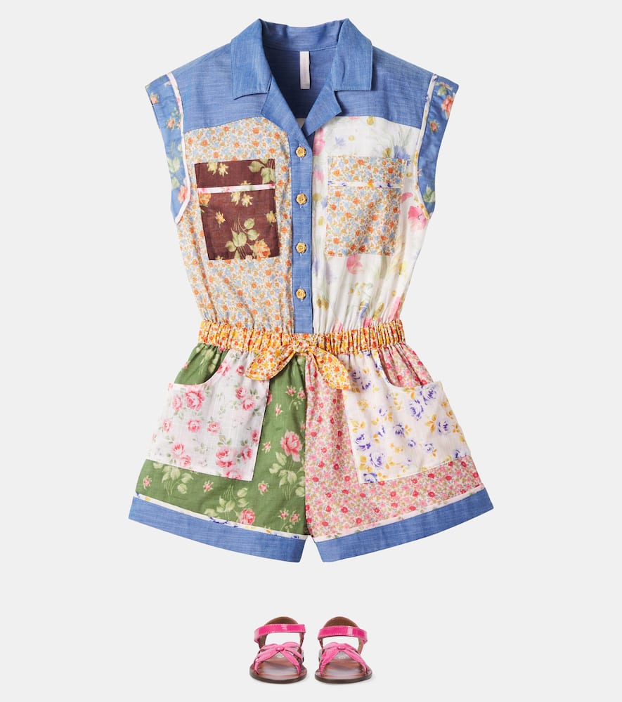 Lucky floral cotton playsuit