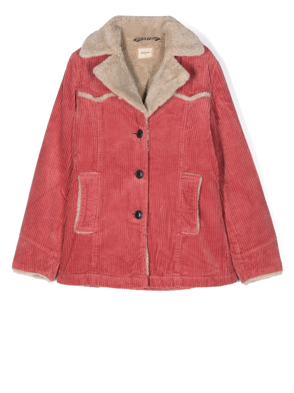 TEEN corduroy notched-lapel jacket - Pink