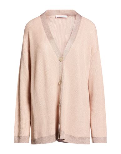 Woman Cardigan Blush Size 10 Cotton, Viscose, Polyester