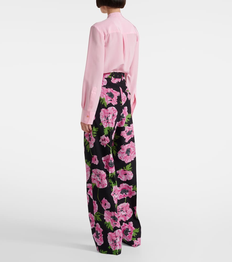 Poppy floral wide-leg pants