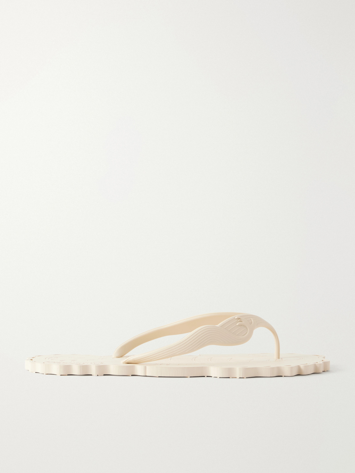 Seafoam Rubber Thong Sandals - Neutrals