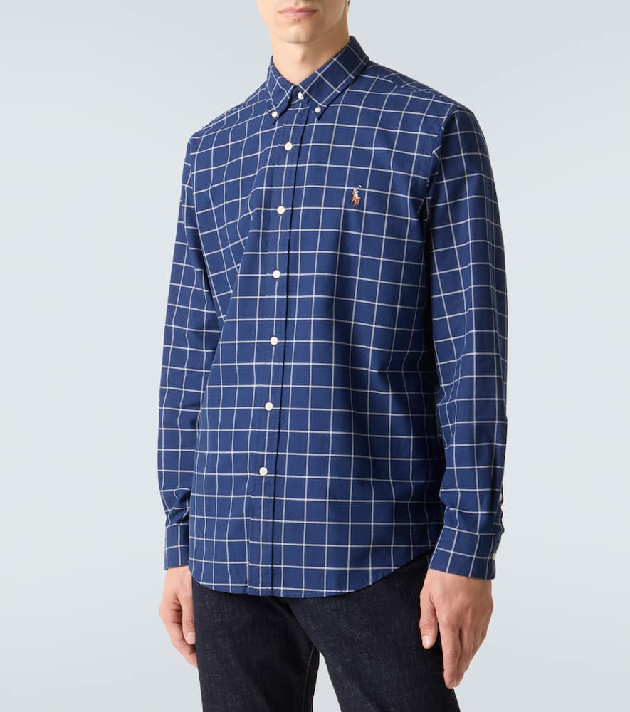 Checked cotton poplin shirt