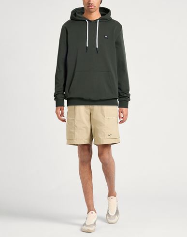 Man Sweatshirt Dark green Size S Cotton, Elastane