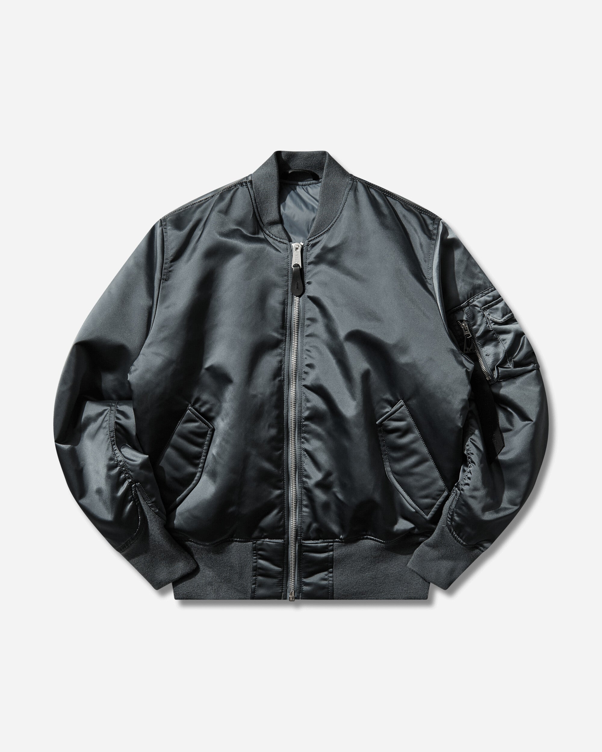 Men s MA-1 Base Flight Bomber Jacket Denim Blue