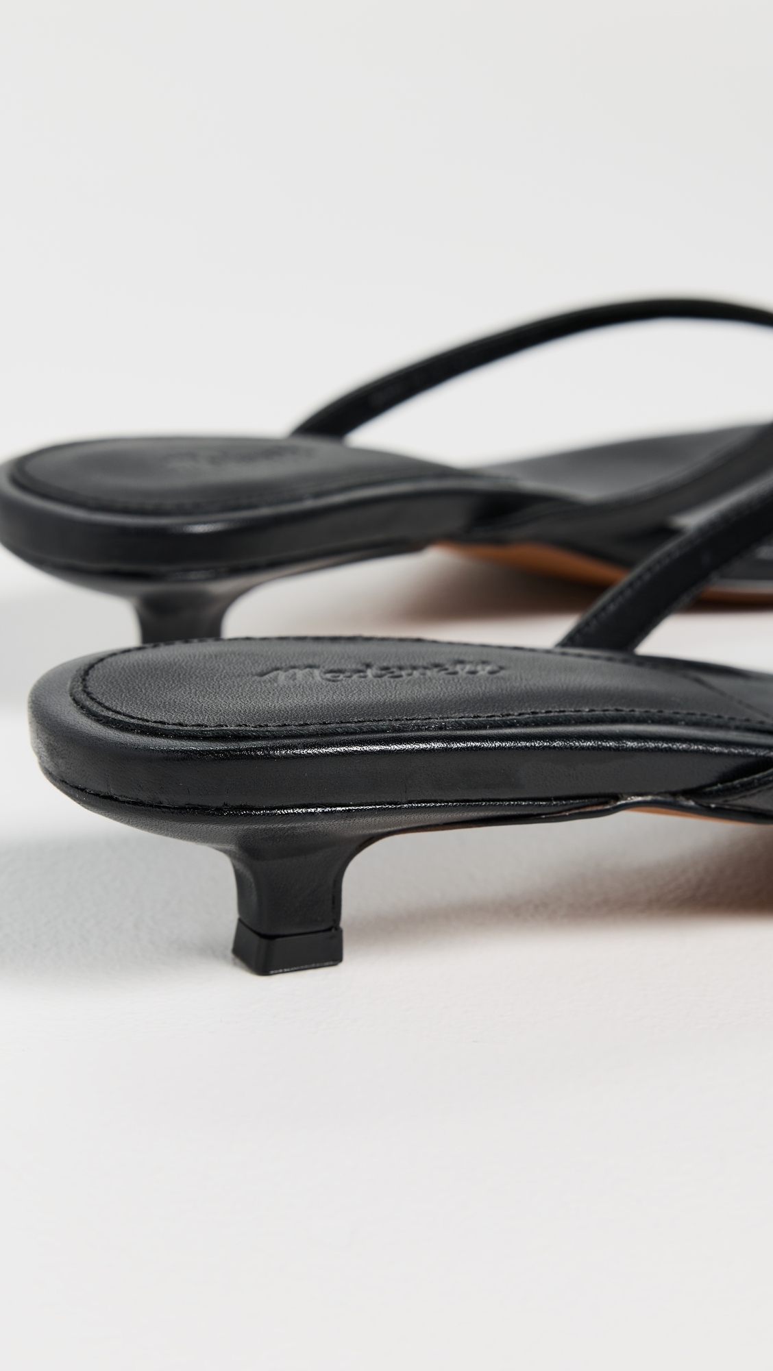 Tamia Heeled Thong Sandals True Black