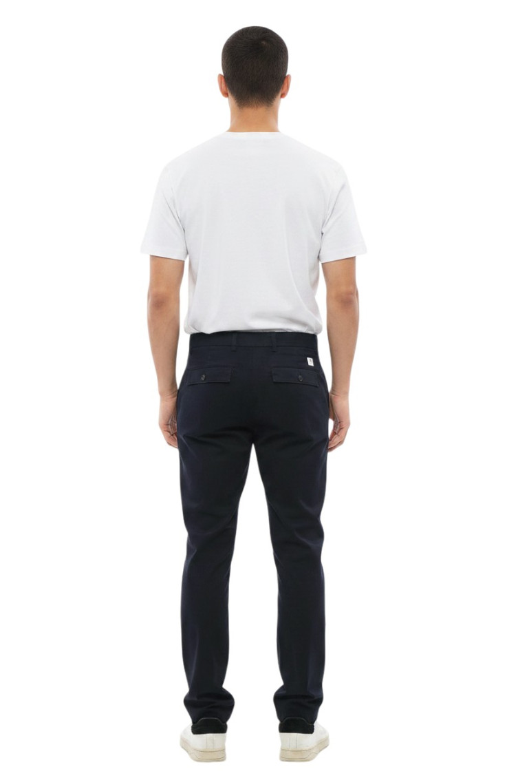 Dark Navy Solid Chino Trousers