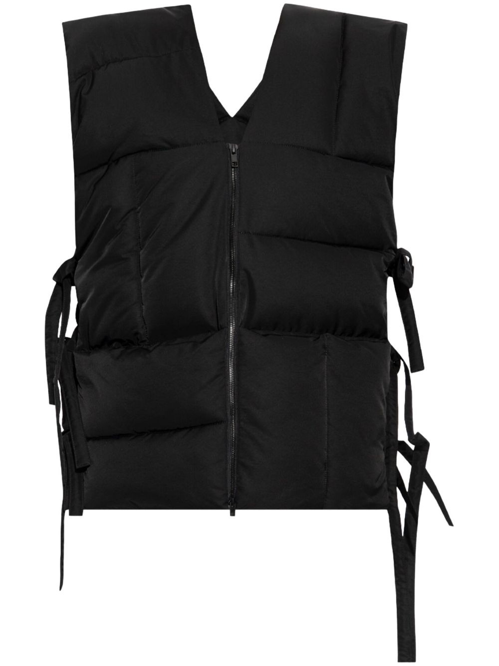 Logo-patch vest - Black