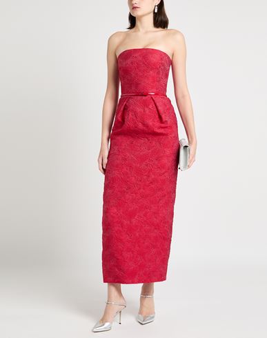 Woman Maxi dress Red Size 2 Polyester, Polyamide