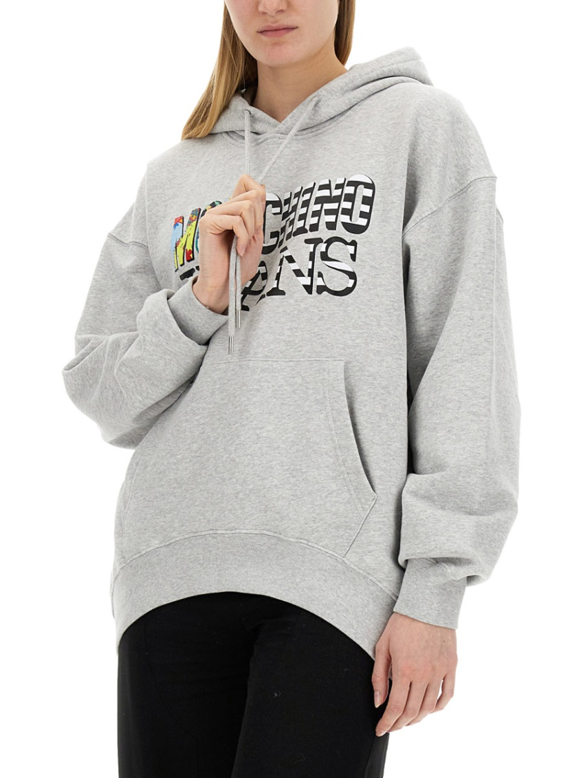 Moschino - logo hooded oversize knitwear