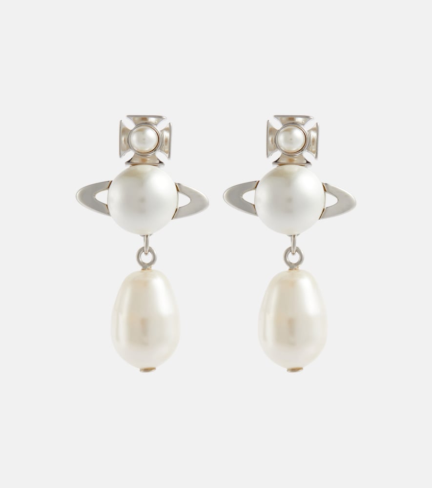 Inass faux pearl drop earrings