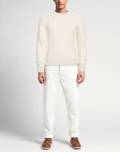 Man Sweater Cream Size 36 Cashmere