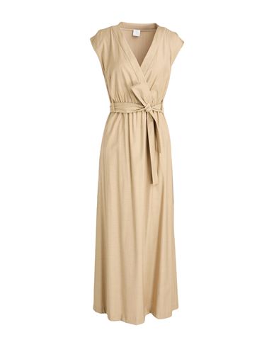 Woman Maxi dress Sand Size 2 Wool, Viscose, Elastane